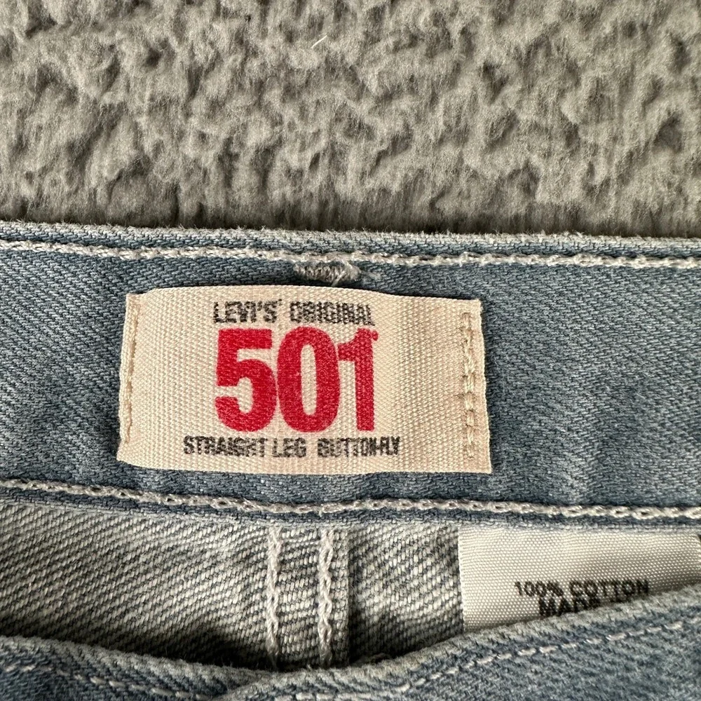 Vtg Levis 501XX‎ Jeans Mens 38x30(36x28 Fit)Light Blue Wash Straight Leg Y2K